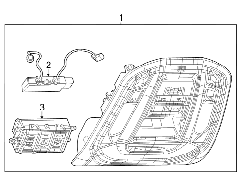 2023 Jeep Grand Cherokee CONSOLE-OVERHEAD Diagram for 6PQ761X7AJ