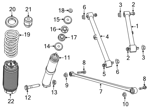 2022 Ram 1500 Arm-Lower Control Diagram for 68445267AD