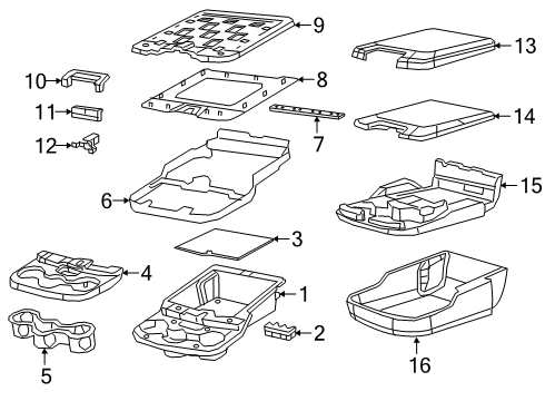 2021 Ram 2500 Front Seat Components Diagram 2