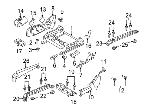 2009 Jeep Grand Cherokee POWER SEAT Diagram for 56049428AF