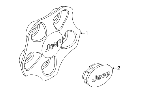 2021 Jeep Renegade Wheel Covers & Trim Diagram