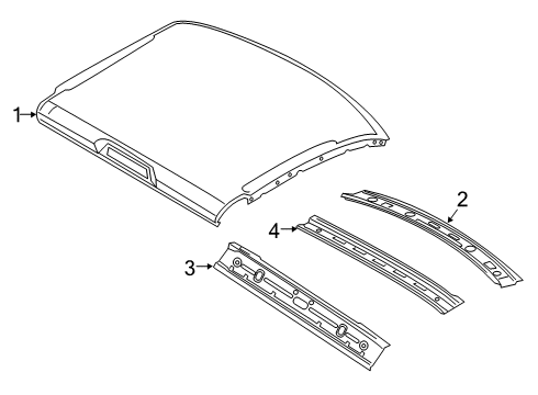 2021 Ram 3500 Roof & Components Diagram 1