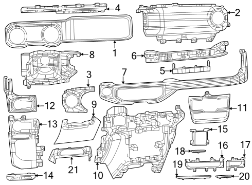 2024 Jeep Wrangler BEZEL-STEERING COLUMN SHROUD Diagram for 7FV23TX7AB