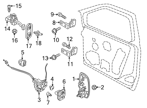 2020 Ram ProMaster City REGULATOR-FRONT DOOR WINDOW Diagram for 68637655AA