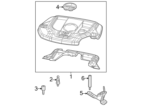 2022 Jeep Grand Cherokee Grommet Diagram for 68575158AA