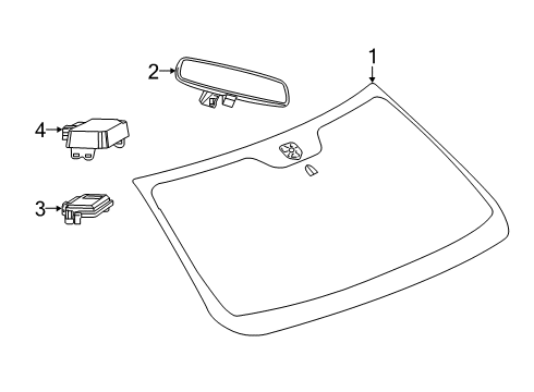 2021 Ram 3500 Glass - Windshield Diagram