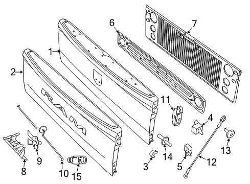 2017 Ram 3500 LIFTGATE Diagram for 68105727AP