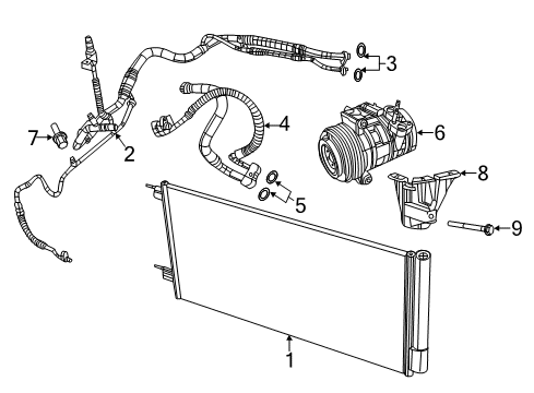 2023 Jeep Compass A/C Compressor Diagram