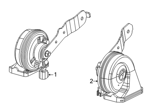 2023 Jeep Grand Cherokee L Horn Diagram for 68421142AA