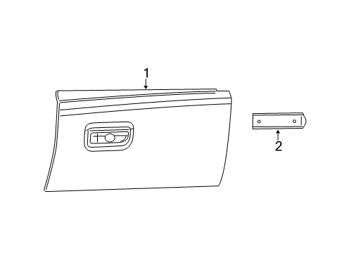 2012 Dodge Durango GLOVE BOX-INSTRUMENT PANEL Diagram for 7EH07DX9AA