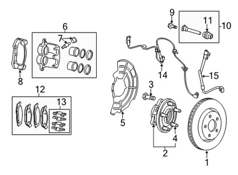 2023 Jeep Grand Cherokee L Brake Components Diagram 2