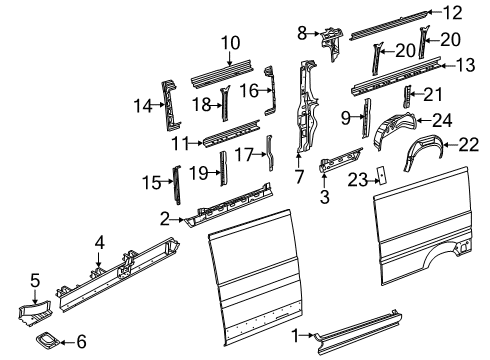 2022 Ram ProMaster 3500 Inner Structure - Side Panel Diagram 3