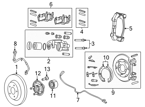 2022 Jeep Grand Cherokee WK Rear Brakes Diagram