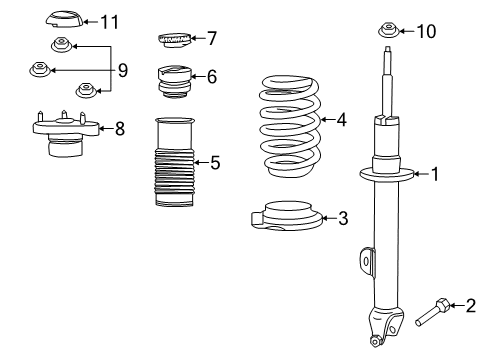 2023 Dodge Charger Struts & Components - Front Diagram 2