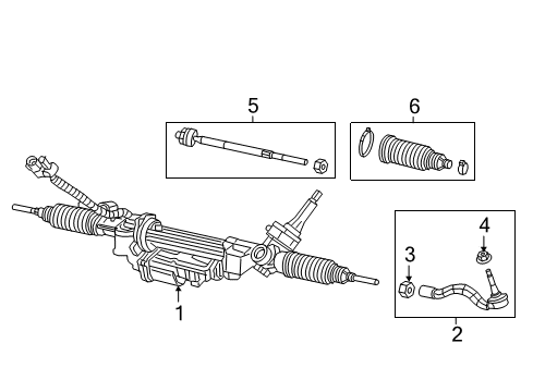 2017 Jeep Grand Cherokee RACK AND PINION Diagram for 68524908AB