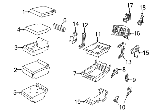 2020 Ram 2500 PAD-SEAT CUSHION Diagram for 68362100AC