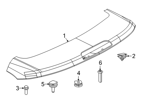 2023 Jeep Compass Rear Spoiler Diagram