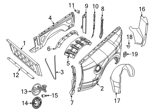 2021 Ram 3500 Front & Side Panels Diagram 6