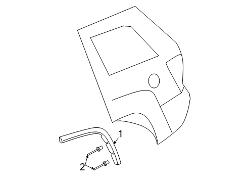 2022 Jeep Grand Cherokee WK Exterior Trim - Quarter Panel Diagram