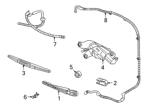 2023 Jeep Grand Wagoneer L Wipers Diagram 1