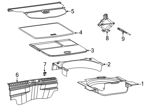 2023 Jeep Cherokee Interior Trim - Rear Body Diagram