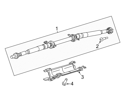 2022 Jeep Cherokee Drive Shaft - Rear Diagram