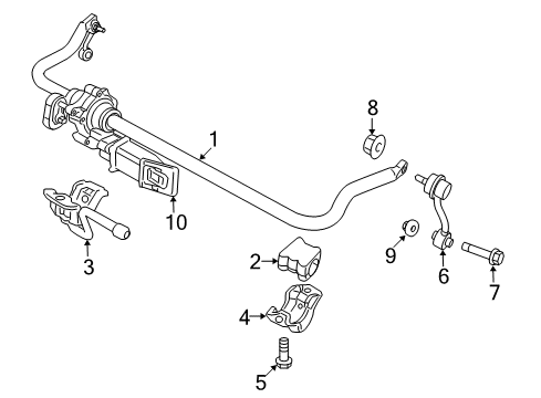 2024 Jeep Wrangler LINK-STABILIZER BAR Diagram for 68533954AA