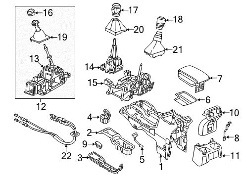 2021 Jeep Wrangler Armrest-Console Diagram for 6AC671DQAH