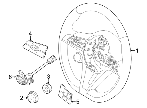 2023 Dodge Hornet WHEEL-STEERING Diagram for 7QD74LXHAA