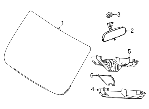 2023 Ram ProMaster 3500 WINDSHIEL Diagram for 68534972AA