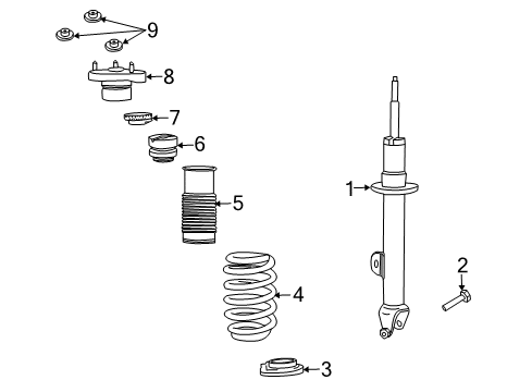 2022 Dodge Challenger SUSPENSION Diagram for 68531063AB