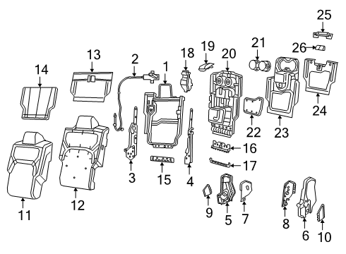 2022 Ram 1500 Front Seat Components Diagram 2