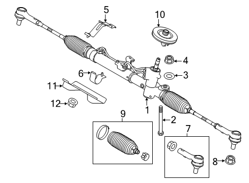 2021 Ram ProMaster City Steering Column & Wheel, Steering Gear & Linkage Diagram 3