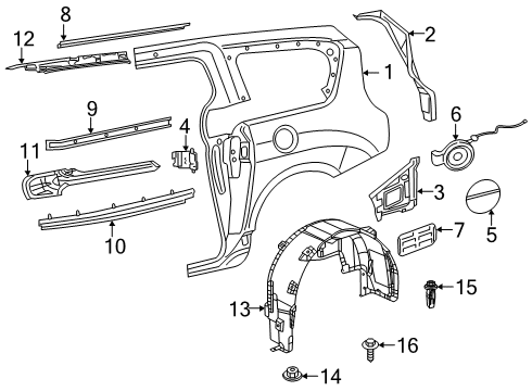 2022 Chrysler Pacifica Side Panel & Components Diagram