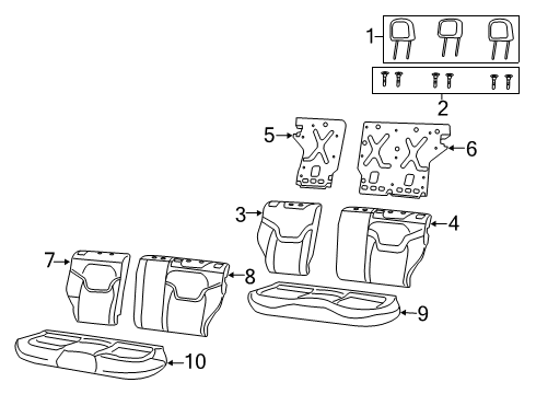 2022 Jeep Renegade Cover-Rear Seat Cushion Diagram for 7AD16PXRAA