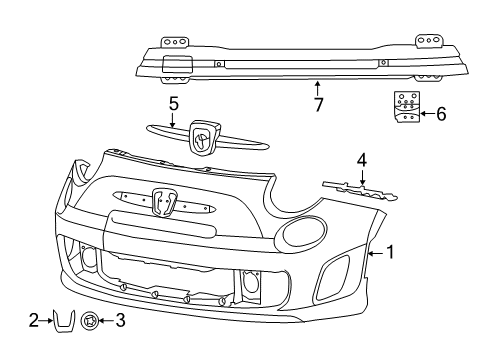 Fascia-Front Diagram for 68148768AB