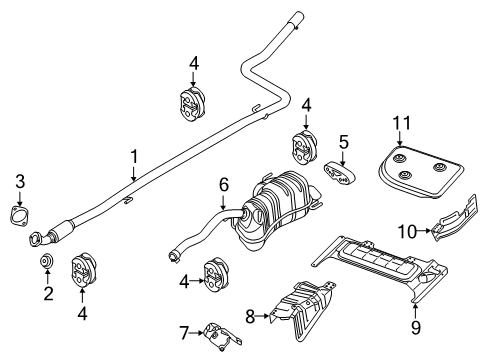 2021 Ram ProMaster City Exhaust Components Diagram