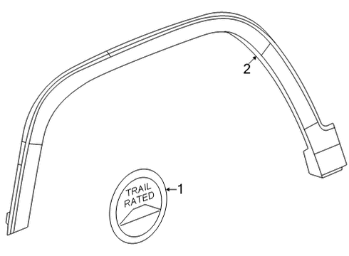 2022 Jeep Grand Cherokee L Exterior Trim - Fender Diagram