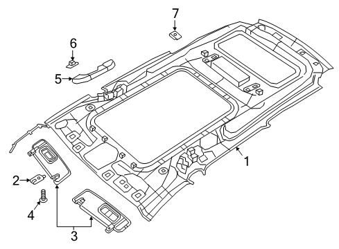 2022 Chrysler Pacifica Interior Trim - Roof Diagram