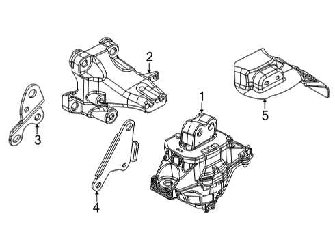 2022 Jeep Grand Cherokee L Engine & Trans Mounting Diagram 3