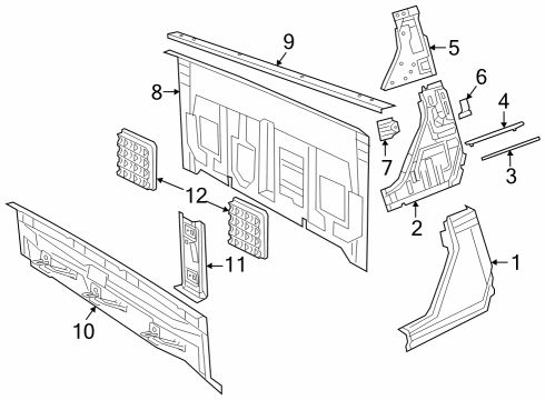 2022 Jeep Gladiator Back Panel Diagram