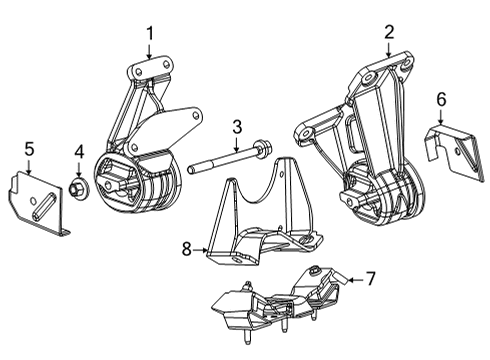 2022 Jeep Wagoneer Engine & Trans Mounting Diagram 2