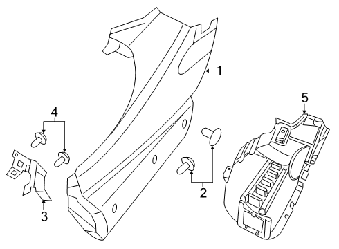 2023 Ram ProMaster 1500 Fender & Components Diagram