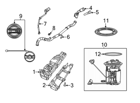 2022 Jeep Wrangler FUEL TANK LOCKING Diagram for 68357476AC