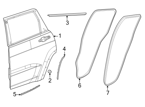 2023 Jeep Grand Cherokee REAR DOOR OPENING Diagram for 68376136AE