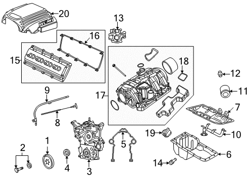 2023 Dodge Challenger Engine Parts, Engine Appearance Cover Diagram 6