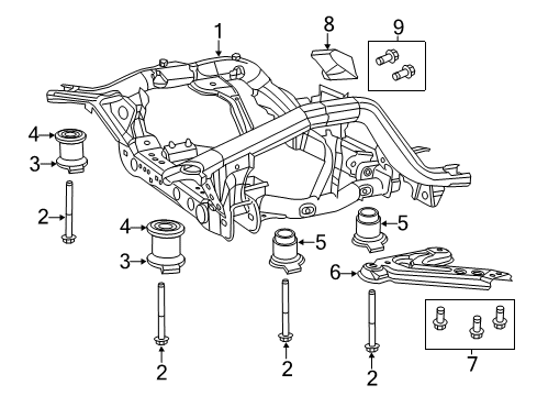 2022 Jeep Grand Cherokee WK Suspension Mounting - Front Diagram 1