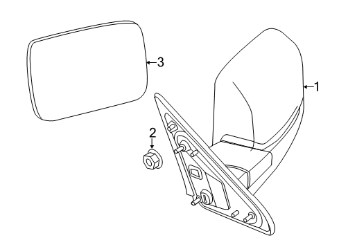 2022 Ram 1500 Classic Mirrors Diagram 1