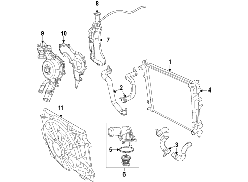 2023 Ram 1500 Classic Cooling System, Radiator, Water Pump, Cooling Fan Diagram 4