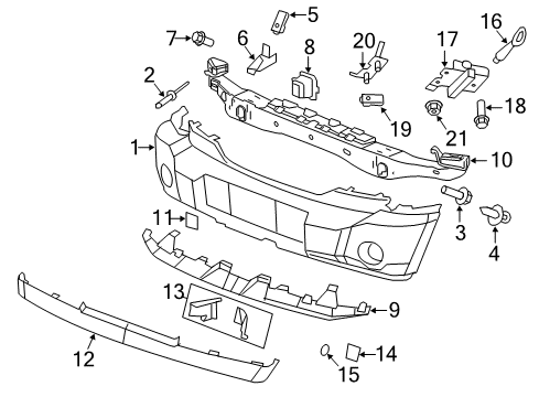 Cover-Tow Hook Diagram for 1FU35CD7AA